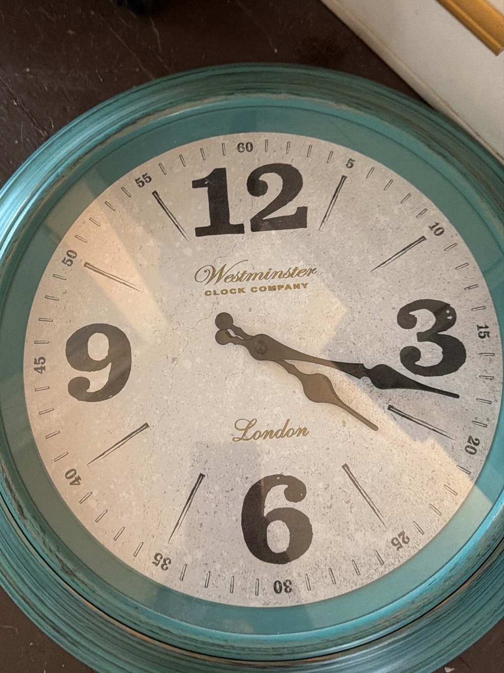 Westminster Teal Wall Clock – Teal Home Wall Decor